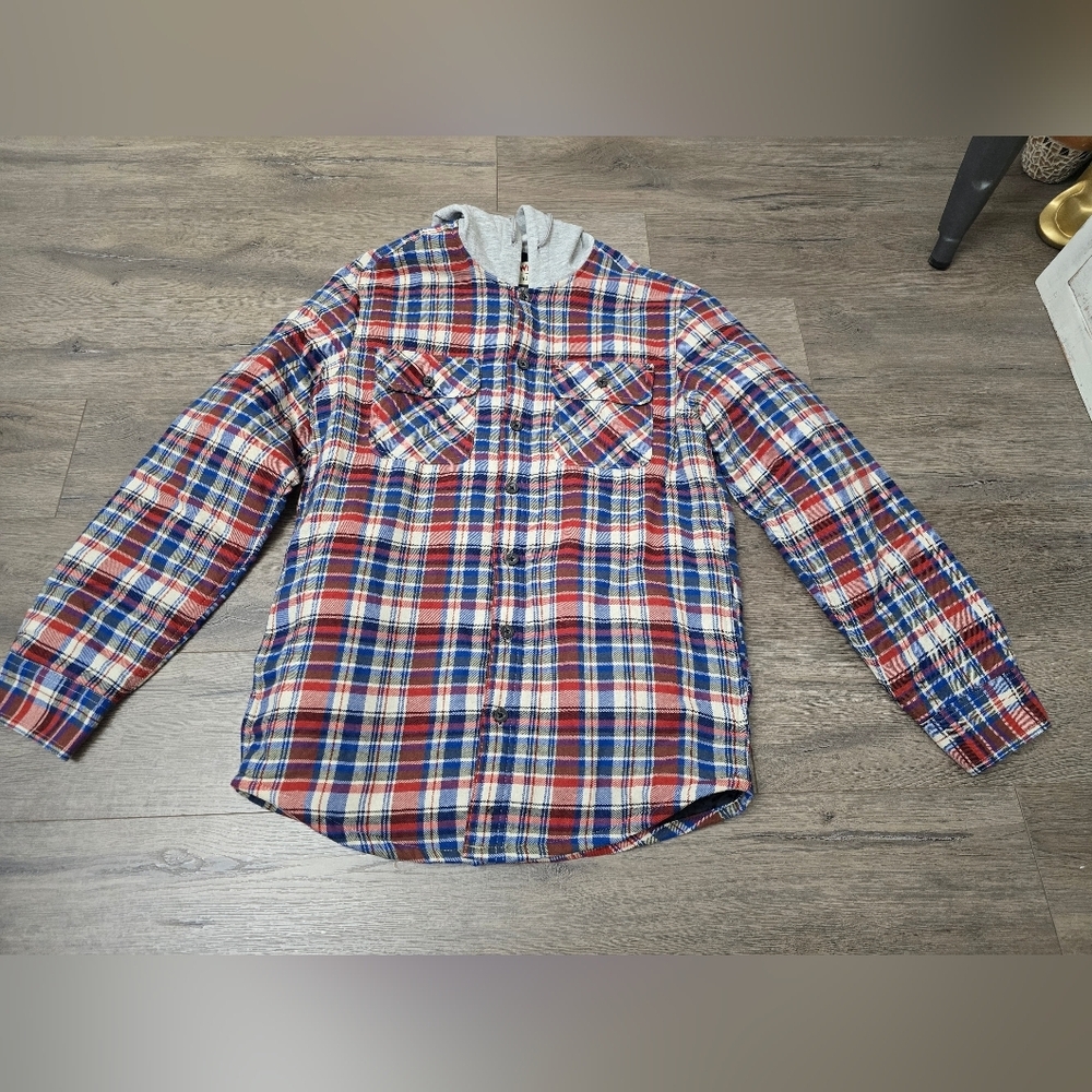 Wrangler Authentics Flannel Button Down Quilted Lining Size Small Unisex